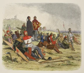 The English Wait for the French at Crécy, from A Chronicle of England BC 55 to AD 1485, Published London, 1863